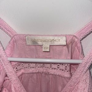 LoveShackFancy girls kids lace pink eyelet dress 2-3Y